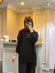 ghisa balıkçı yaka triko tunik siyah 3