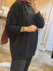 ghisa balıkçı yaka triko tunik siyah 4