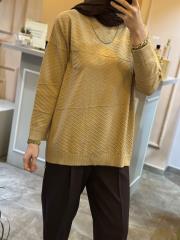 ghisa balıkçı yaka triko tunik camel 2