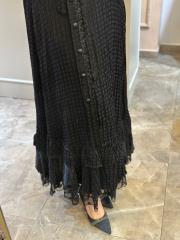 lissmore  etek ucu işlemeli cupra elbise siyah 5