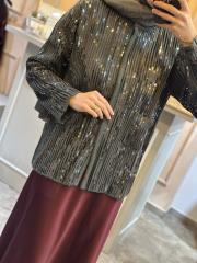 ghisa payetli triko hırka antrasit 2