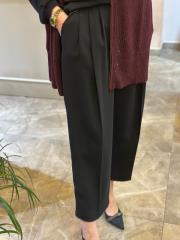 sentez lavinia pileli pantolon siyah 2