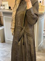 lissmore önü yarım çıtçıtlı fermuar detaylı elbise kahve 2