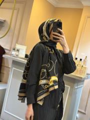 lissmore önü yarım çıtçıtlı fermuar detaylı elbise siyah 5