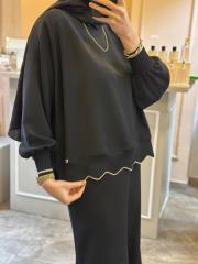 ghisa tasarım rahat tunik siyah 5