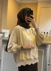 ghisa tasarım rahat tunik bej 4