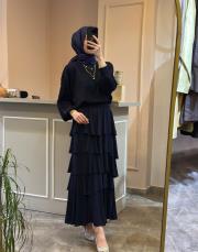 ghisa kolları merserize şerit detaylı bluz lacivert
