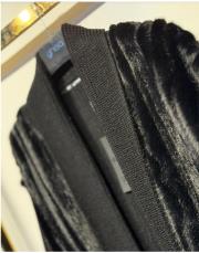 ghisa kürk detaylı triko hırka siyah 8