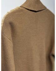 ghisa kürk detaylı triko hırka camel 7