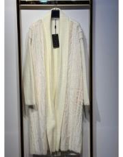 ghisa kürk detaylı triko hırka ekru 5