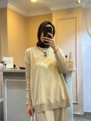 ghisa kolları merserize tunik bej 2