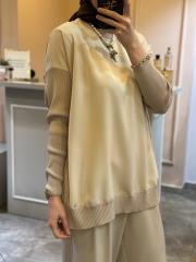 ghisa kolları merserize tunik bej 3