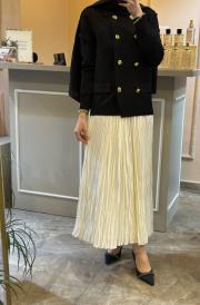 ghisa gold düğme detaylı hırka siyah 3