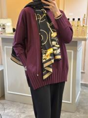 ghisa yandan bağlama detaylı triko tunik mürdüm 2