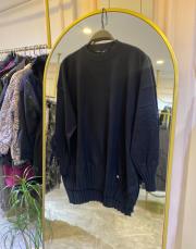 ghisa yandan bağlama detaylı triko tunik siyah 5