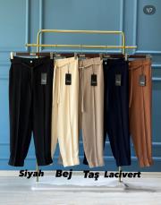 sentez sidney önü arkası nevlülü pantolon camel