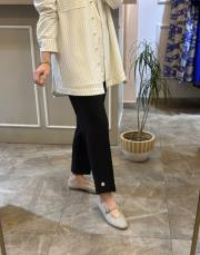 sentez paradise paça düğme pensli pantolon siyah 2