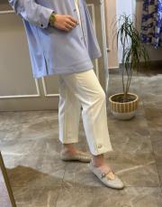 sentez paradise paça düğme pensli pantolon beyaz 2