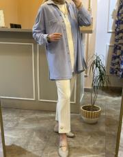 sentez paradise paça düğme pensli pantolon beyaz 3