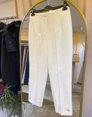 sentez paradise paça düğme pensli pantolon beyaz 4