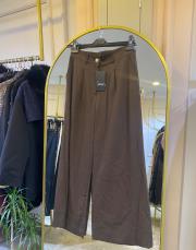 sentez abelia kısa geniş paça pantolon kahve