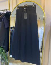 sentez abelia kısa geniş paça pantolon siyah