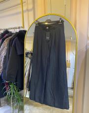 sentez abelia kısa geniş paça pantolon black