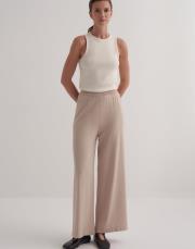 rayon merserize bol pantolon bej