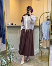 sentez ely beli lastikli etek mürdüm 2