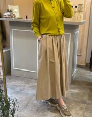 sentez ely beli lastikli etek bej 2