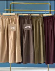 sentez ely beli lastikli etek vizon