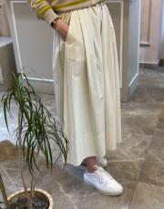 sentez ely beli lastikli etek ekru 2