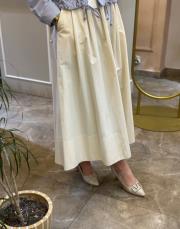 sentez ely beli lastikli etek ekru 4