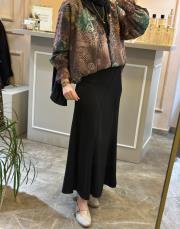 sentez lilium parçalı volanlı etek siyah