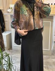 sentez lilium parçalı volanlı etek siyah 4