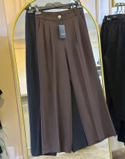 sentez zirve palazzo pileli geniş paça pantolon kahve