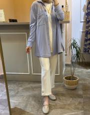 ghisa çizgili tunik mavi 4