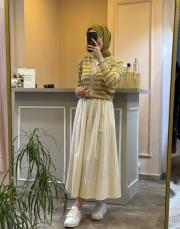 ghisa önü kuş motifli çizgili hırka taş-asit 4