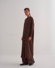 rayon merserize uzun hırka kahve 2