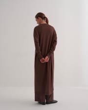 rayon merserize uzun hırka kahve 3