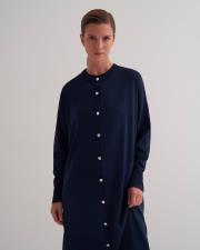 rayon merserize uzun hırka lacivert 4