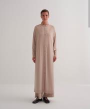 rayon merserize uzun hırka bej