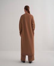 rayon merserize uzun hırka camel 3