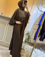 ghisa taşlı saten takım kahve