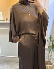 ghisa taşlı saten takım kahve 4