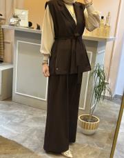 ghisa yeleğinin kuşağı içten geçirmeli takım kahve 4