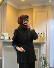 ghisa yeleğinin kuşağı içten geçirmeli takım siyah 4