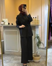 ghisa yeleğinin kuşağı içten geçirmeli takım siyah 5