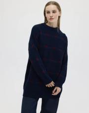 kalp motifli triko kazak lacivert 2