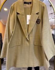 ceremony arma detaylı keten ceket yağ yeşili